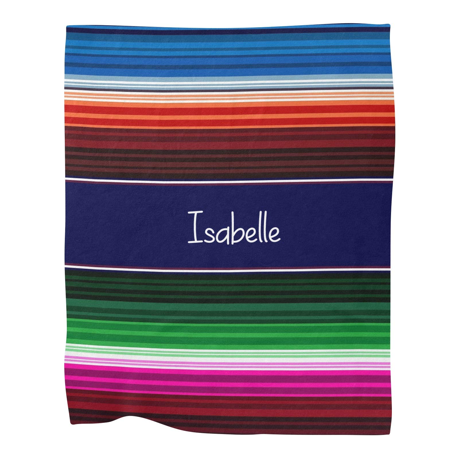 Custom Personalized Striped Abstract Baby Blanket with Name - Super Soft Fleece Nursery Blanket for Boys & Girls (30x40 Inches) - Perfect for Newborn Gifts, Baby Showers & Birthday Presents