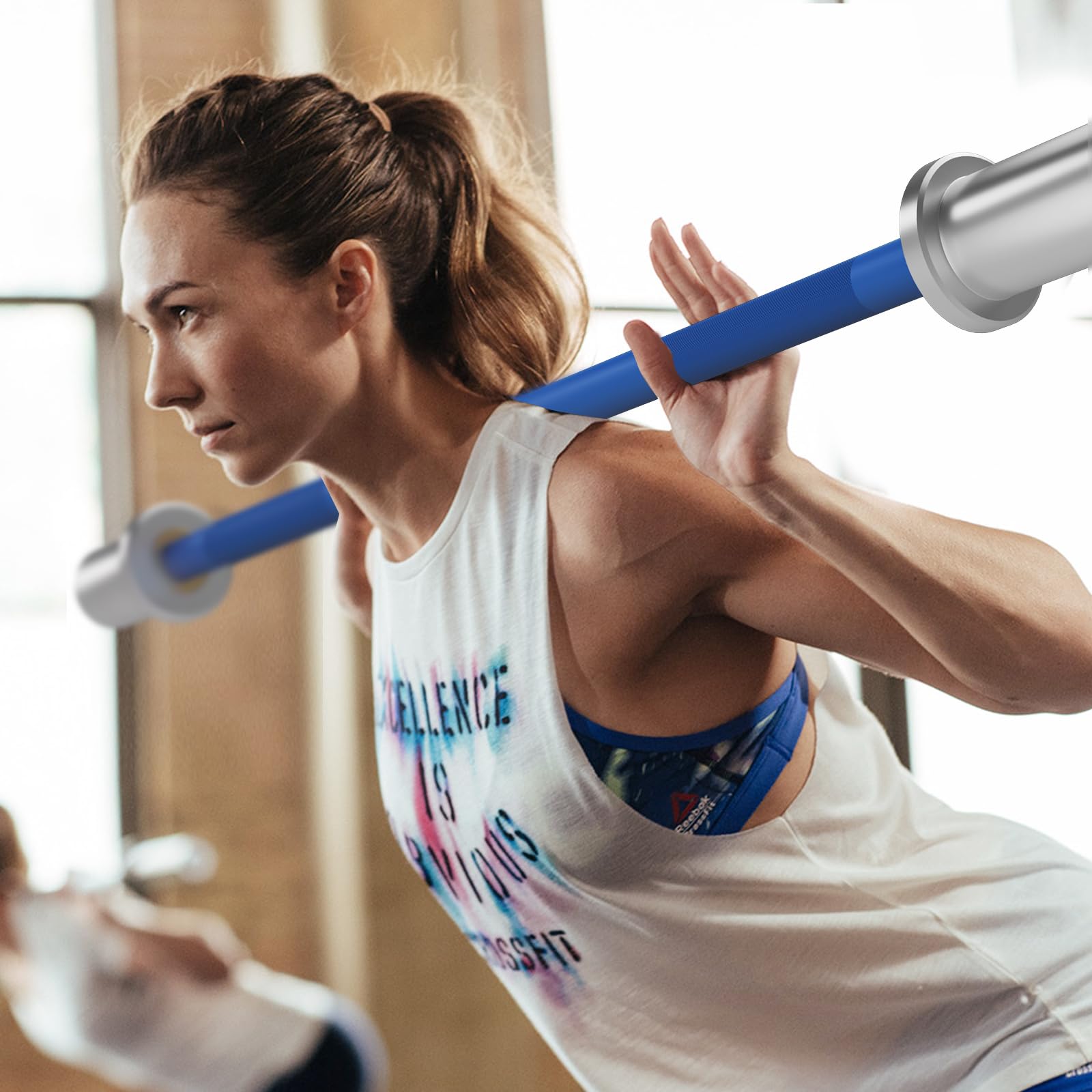 5LB Mini Barbell Bar for Women & Kids - Lightweight Strength Training Bar with Resistance Bands for Full Body Workout | Home Gym, Beginner Fitness, Yoga & Pilates Accessory