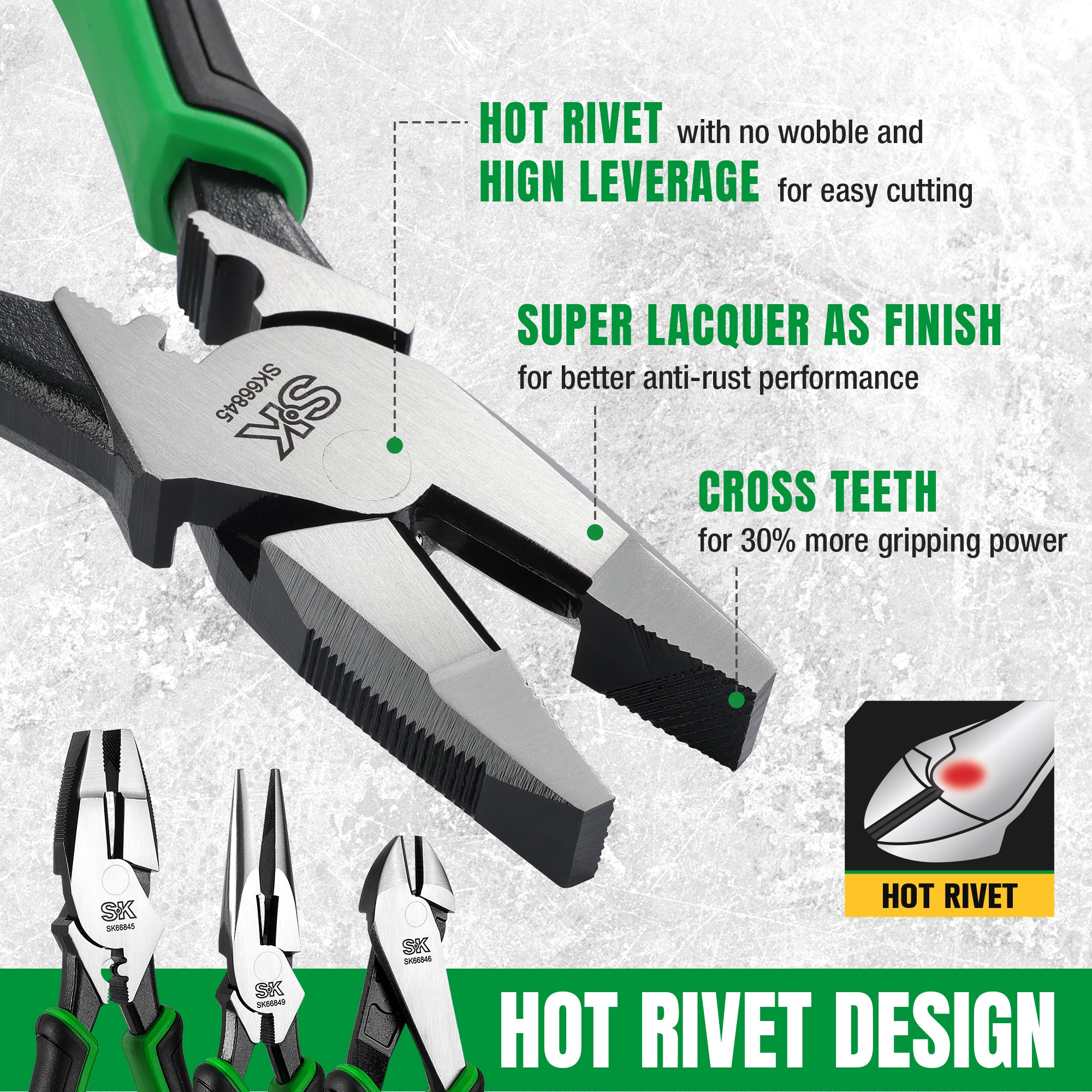 5-Piece Dual Material Multi-Purpose Pliers Set - Heavy Duty Home Repair, DIY Projects & Automotive Maintenance Tool Kit
