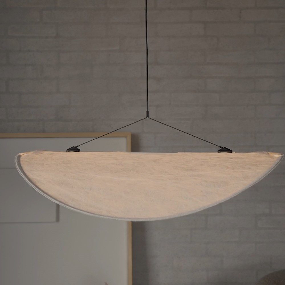 Modern Tense Pendant Lamp - Small 27.5 Inch (70cm) Diameter, Minimalist Ceiling Light Fixture for Dining Room, Kitchen Island or Bedroom Lighting