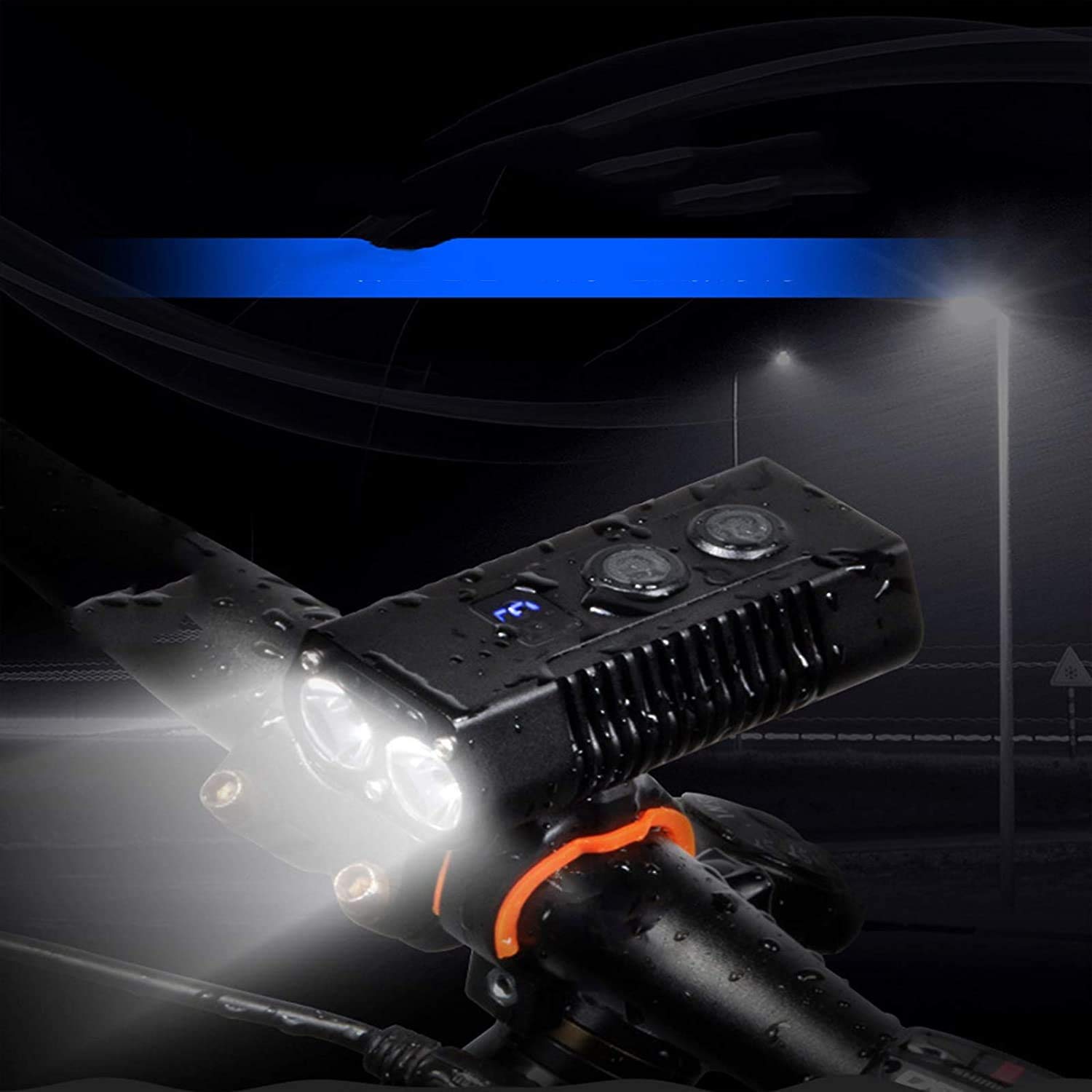 USB Rechargeable Bike Light - 2000 Lumens Super Bright LED Bicycle Headlight with 7 Modes, Waterproof Cycling Front Light for Mountain/Road/Commuter Bikes - Perfect for Night Riding & Urban Commuting
