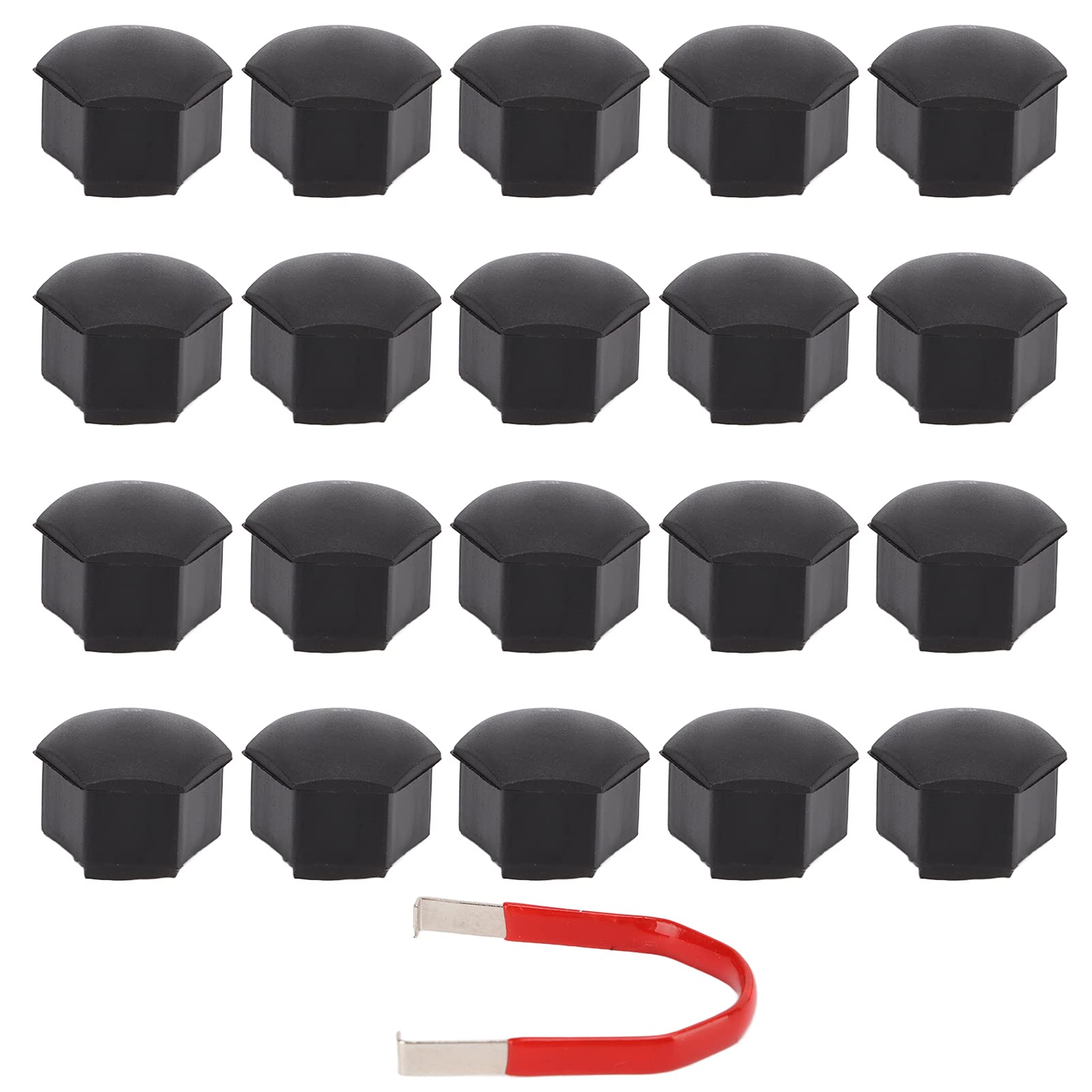 20pcs Wheel Lug Nut Covers for Tesla Model 3 - Black Screw Bolt Protection Caps with Removal Tool | Durable Auto Trim Accessories for Car Wheel Maintenance & Style Enhancement