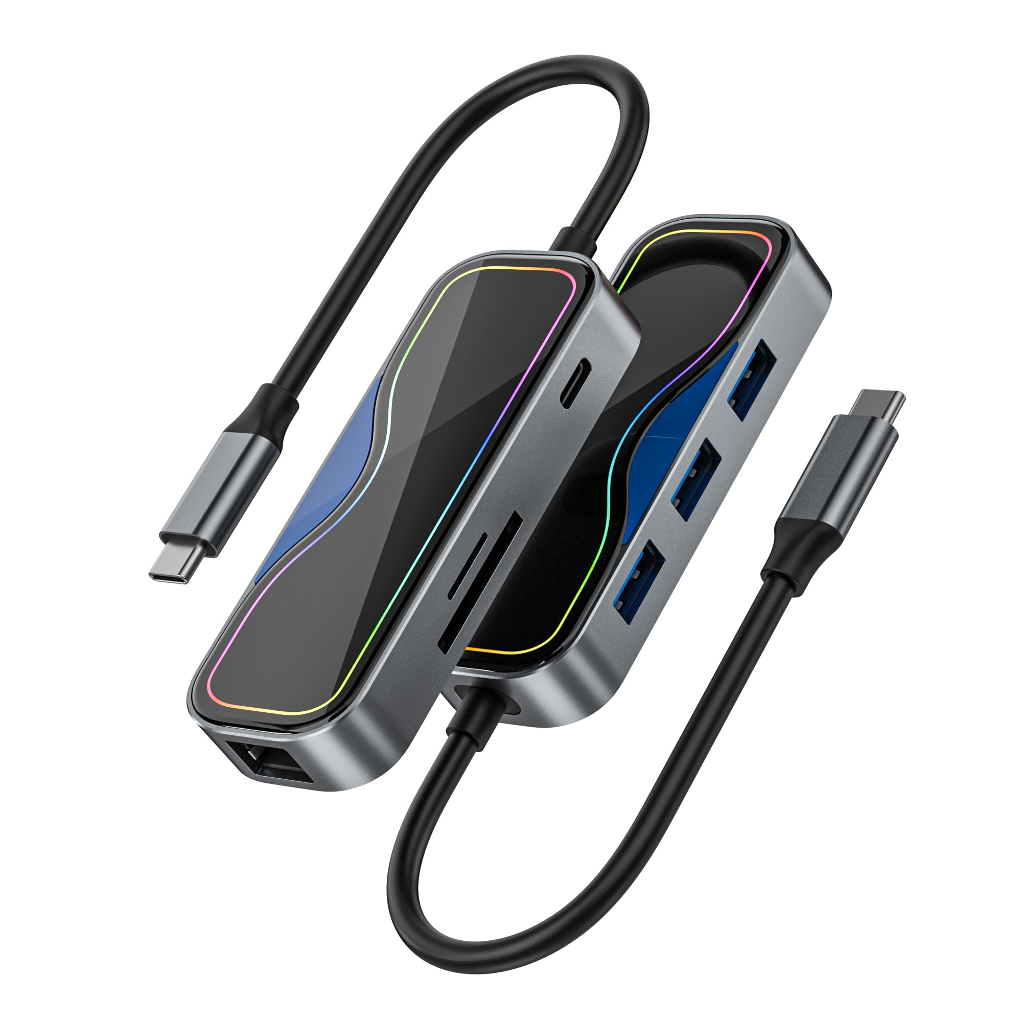 7-in-1 USB C Hub with Ethernet, 100W PD & 3 USB Ports for MacBook/Laptop - Home/Office Use