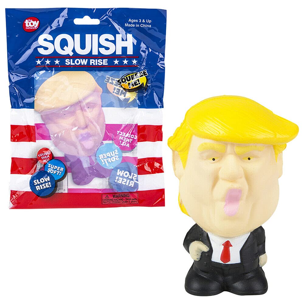 Donald Trump Stress Relief Squishy Toy - Soft & Plush Anxiety Relief Figure - Fun Political Gift for Adults - Perfect for Office Desk, Party Favors & Gag Gifts