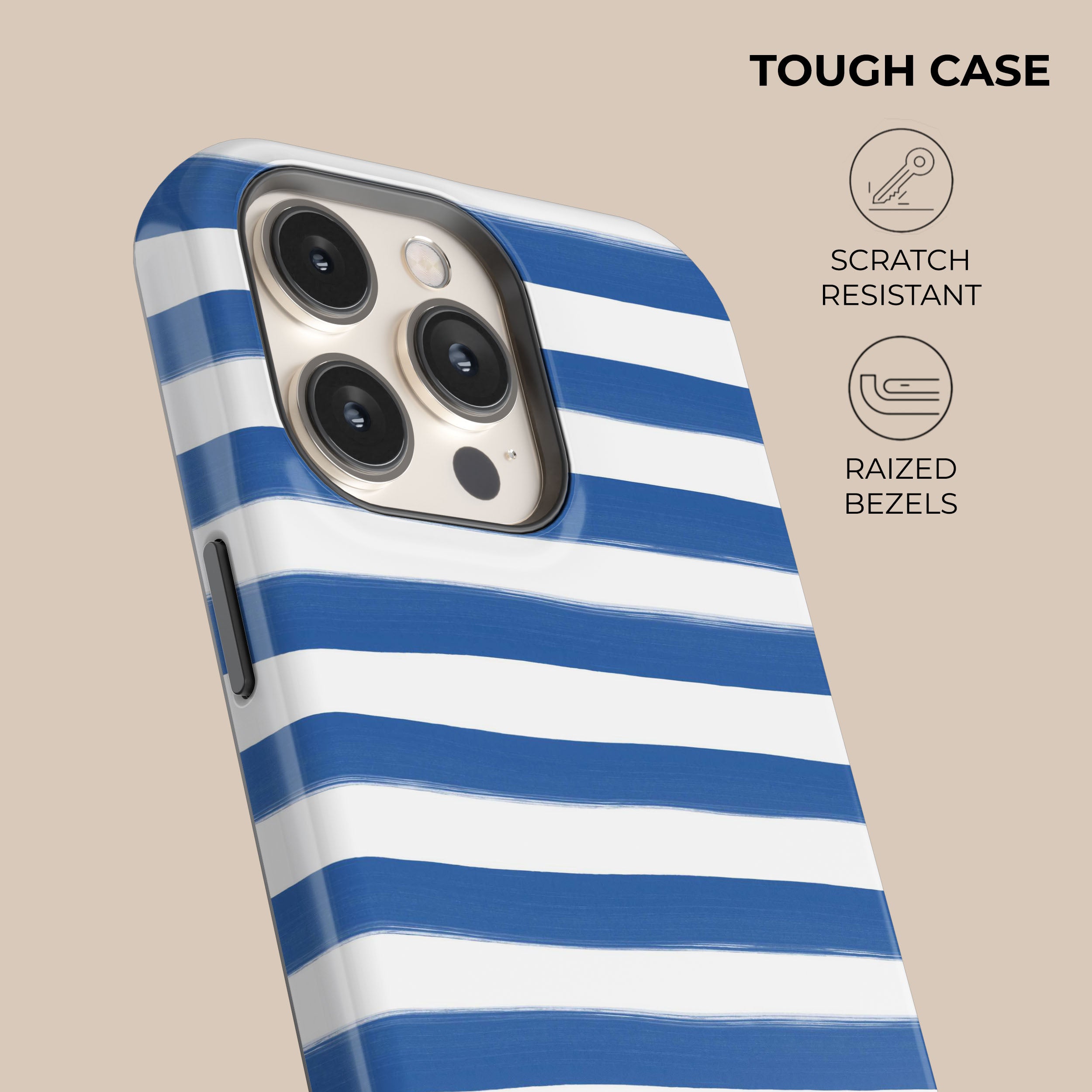 Sailor Lines iPhone Case - Trendy & Durable Phone Cover for iPhone 13/12/11/XR - Perfect for Beach, Travel & Summer Outfits