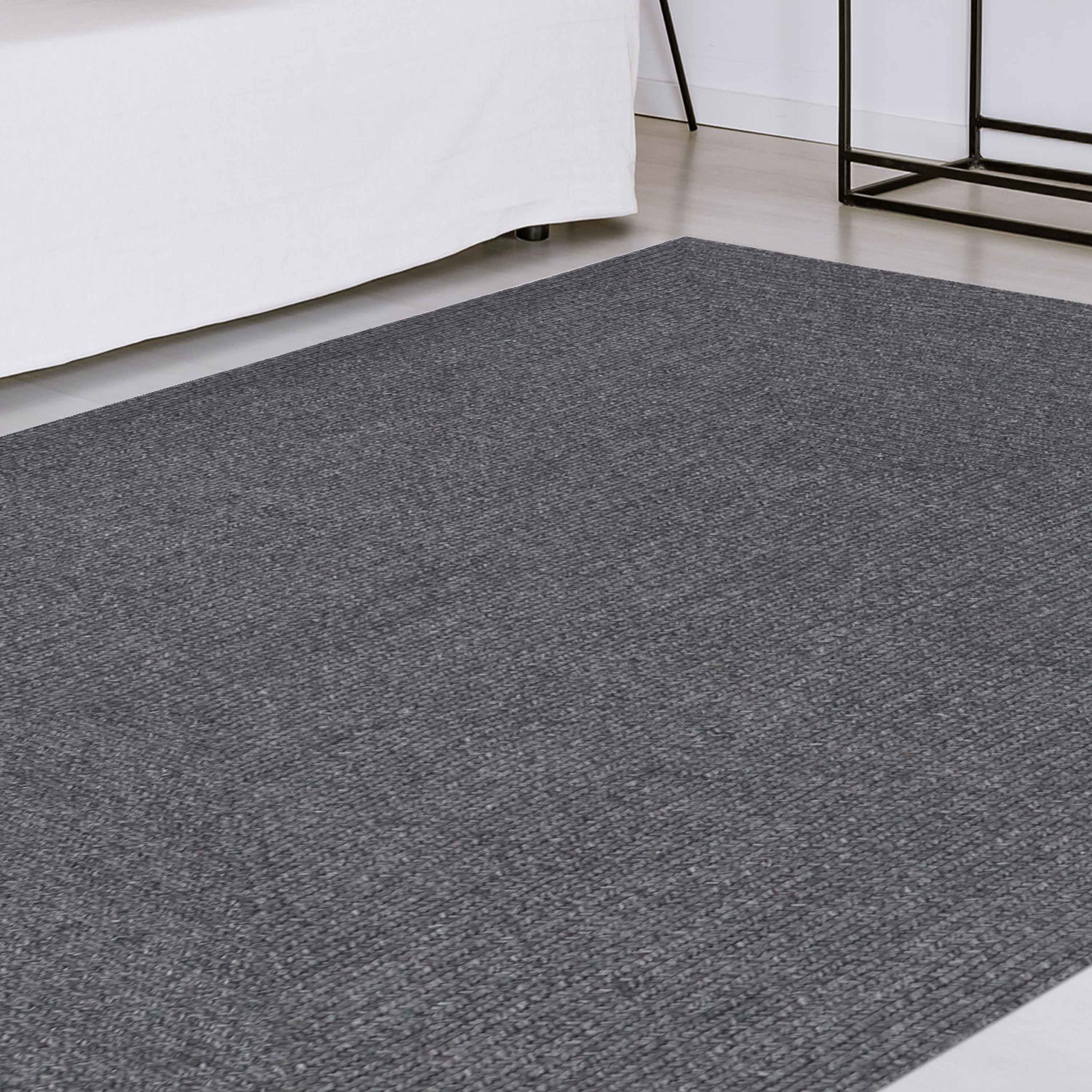 Bohemian Rectangle Indoor Outdoor Rugs - Solid Braided Jute Area Rug for Living Room, Bedroom, Patio & Deck - Non-Slip Eco-Friendly Home Decor