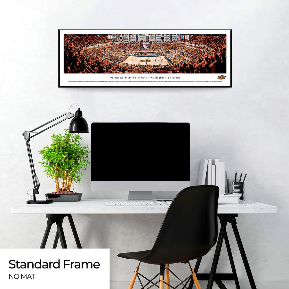 Oklahoma State Cowboys Basketball Poster - Blakeway Panoramas College Sports Wall Art for Home, Office & Game Room Decor