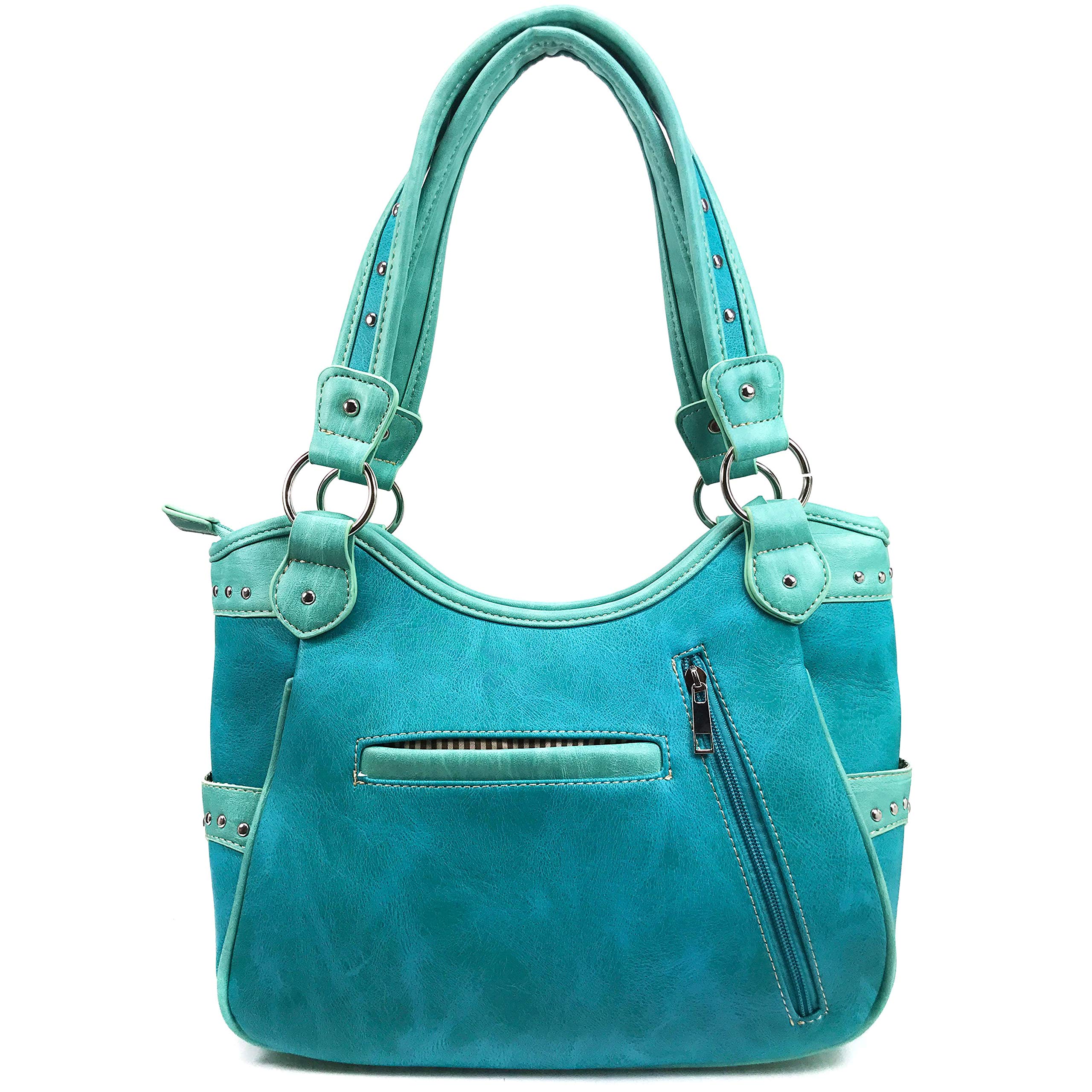 Zelris Butterfly Floral Embroidery Concealed Carry Tote Handbag Set - Stylish & Functional Purse for Women's Everyday Use, Shopping, and Travel