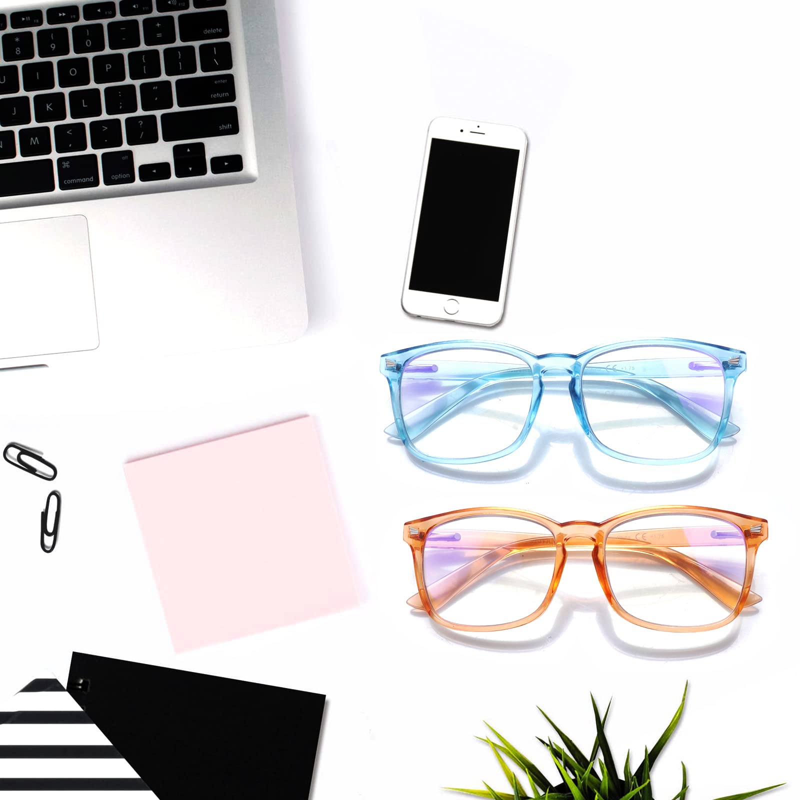 SIGVAN Blue Light Blocking Computer Glasses for Women & Men - Anti Glare Reading Glasses with Spring Hinge - Progressive Multifocal Lenses for Digital Eye Strain Relief - Perfect for Office Work, Gaming & Screen Time