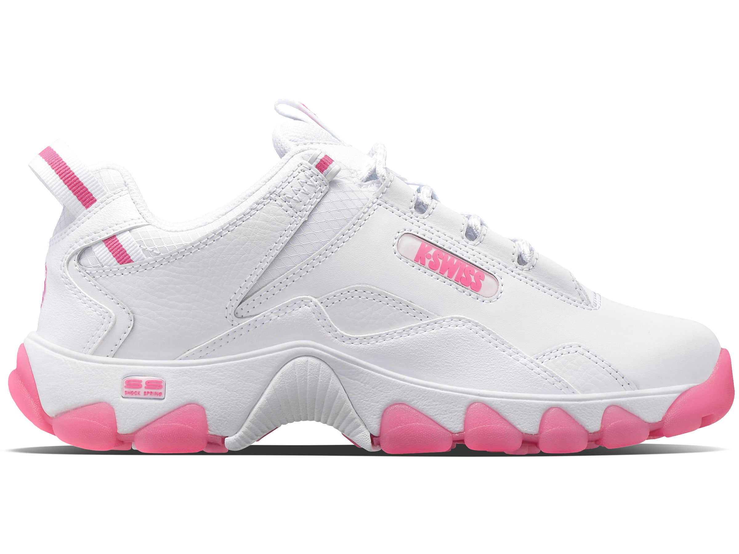 CALI TRAIL Running Shoes for Women - White/Shock Pink | Lightweight Athletic Sneakers for Jogging, Gym Workouts & Outdoor Activities