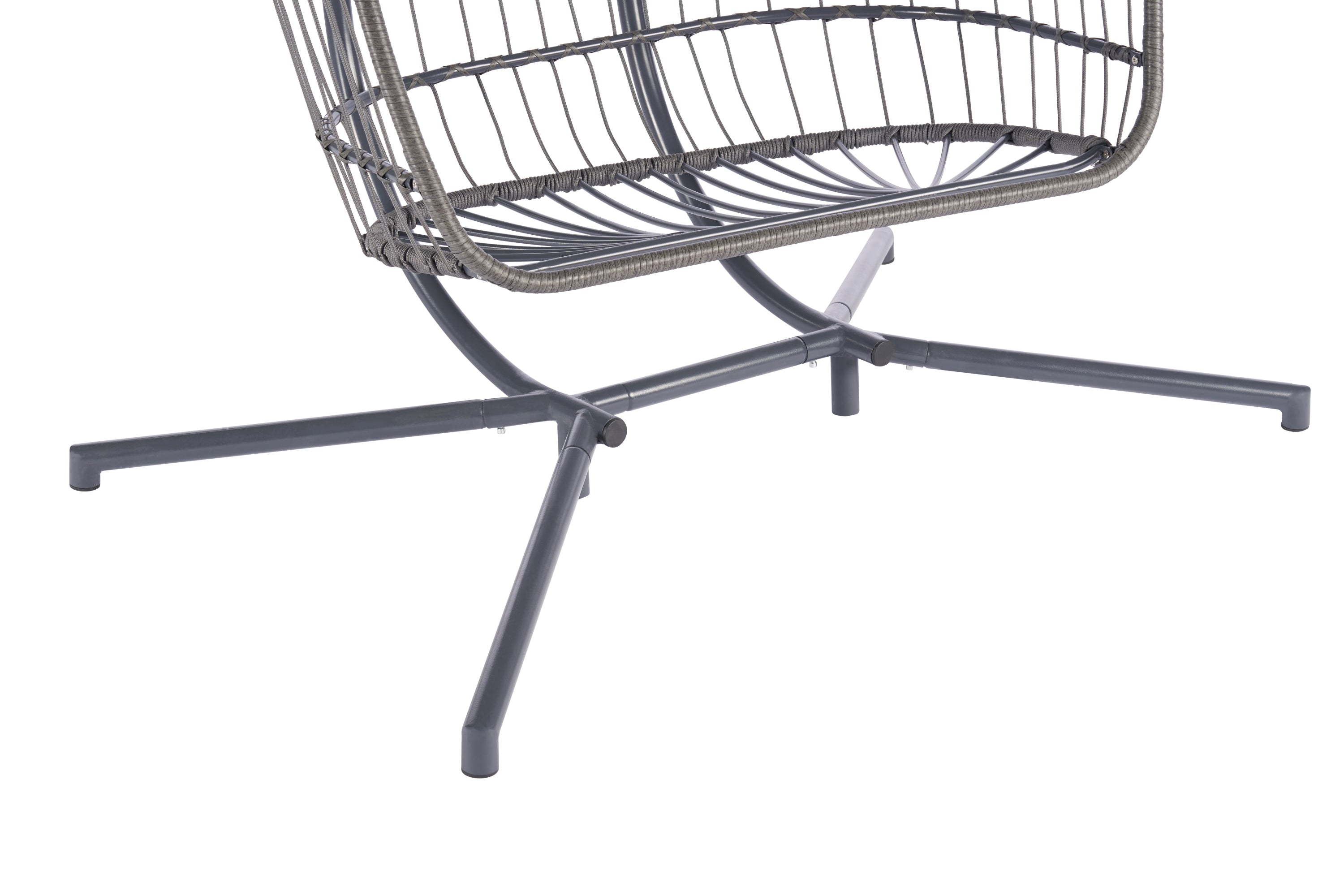 2 Person Outdoor Rattan Hanging Chair - Patio Wicker Egg Chair for Backyard, Garden, or Balcony Relaxation