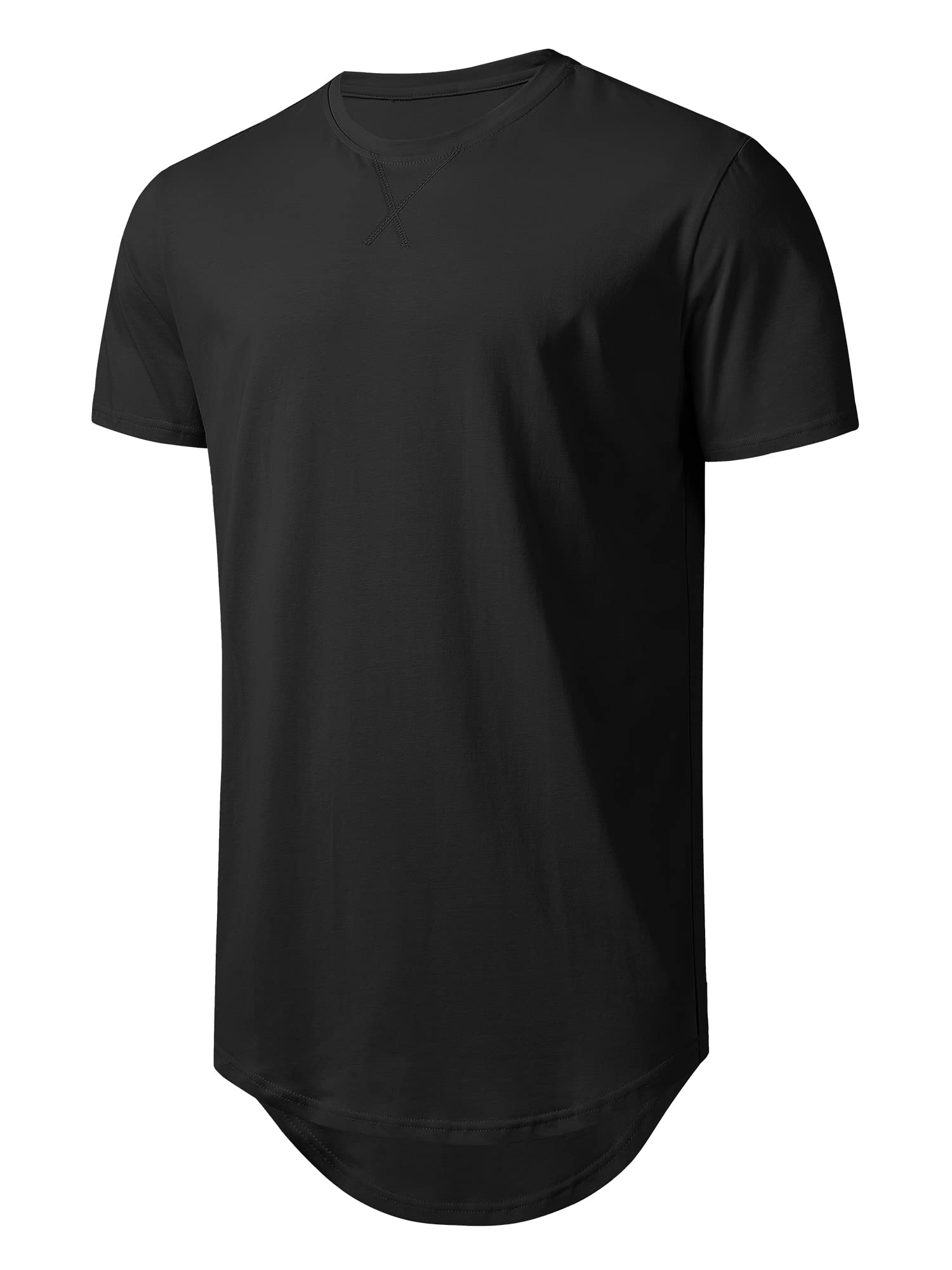 LETAOTAO Men's Longline Tie Dye T-Shirts - Hip Hop & Gym Shirts, Scallop Hem Tee for Casual Wear (Regular & Big Tall Sizes) | Perfect for Streetwear, Workouts & Hipster Fashion