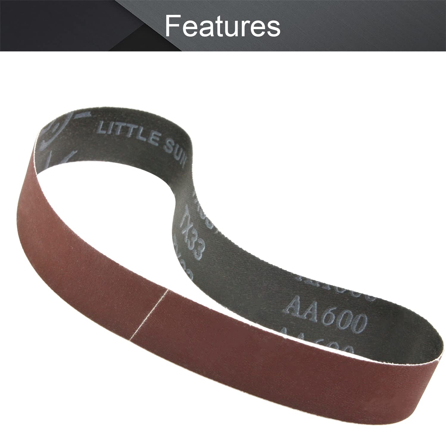 Utoolmart 1.2x21 Inch 600 Grit Aluminum Oxide Sanding Belts - 10 Pack for Wood Finishing, Metal Polishing & Drywall Sanding | Fits Portable Belt Sanders | Durable Abrasive Paper for DIY & Professional Use