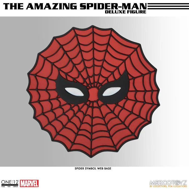 Mezco One:12 Collective Amazing Spider-Man Deluxe Edition Action Figure - Premium Collectible for Marvel Fans, Home Display & Gift Idea