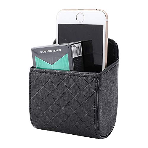 Gray Car Seat Organizer with Hook - Multi-Pocket Auto Storage for Phone, Coins & Essentials - Perfect for Road Trips & Daily Commutes