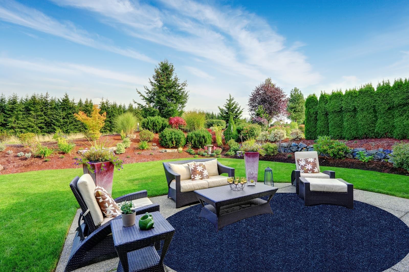 KOECKRITZ Soft Touch Indoor/Outdoor Area Rugs - Custom Sizes for Home, Office & Trade Shows | Machine Washable & Durable Floor Covering for Living Room, Patio & Commercial Displays