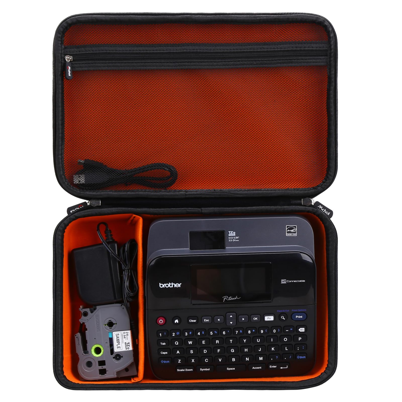 Brother P-Touch PTD600/D610BT Label Maker Hard Protective Case - Durable Portable Storage for Brother PTD600, PTD610BT Label Printers - Perfect for Office, Home & Travel Organization