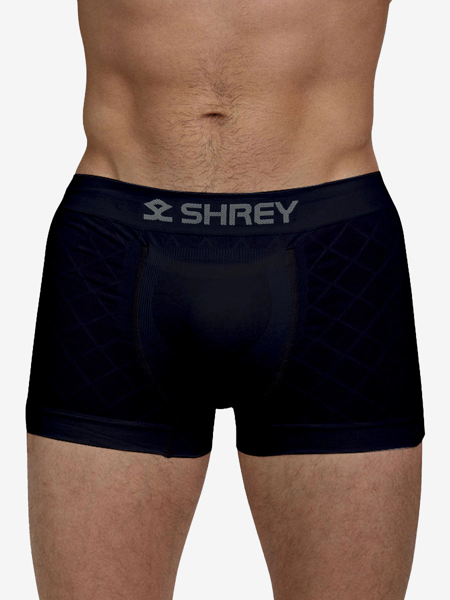 Shrey Athletic Supporters Trunks for Men - Comfortable Navy Blue Underwear for Sports & Workout - Ideal for Running, Gym & Active Lifestyle
