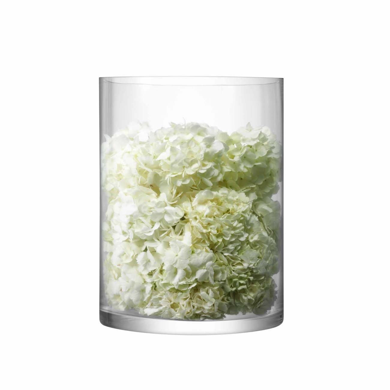 LSA International 40 cm Clear Glass Column Vase and Candle Holder for Wedding Centerpieces, Home Decor, and Event Styling