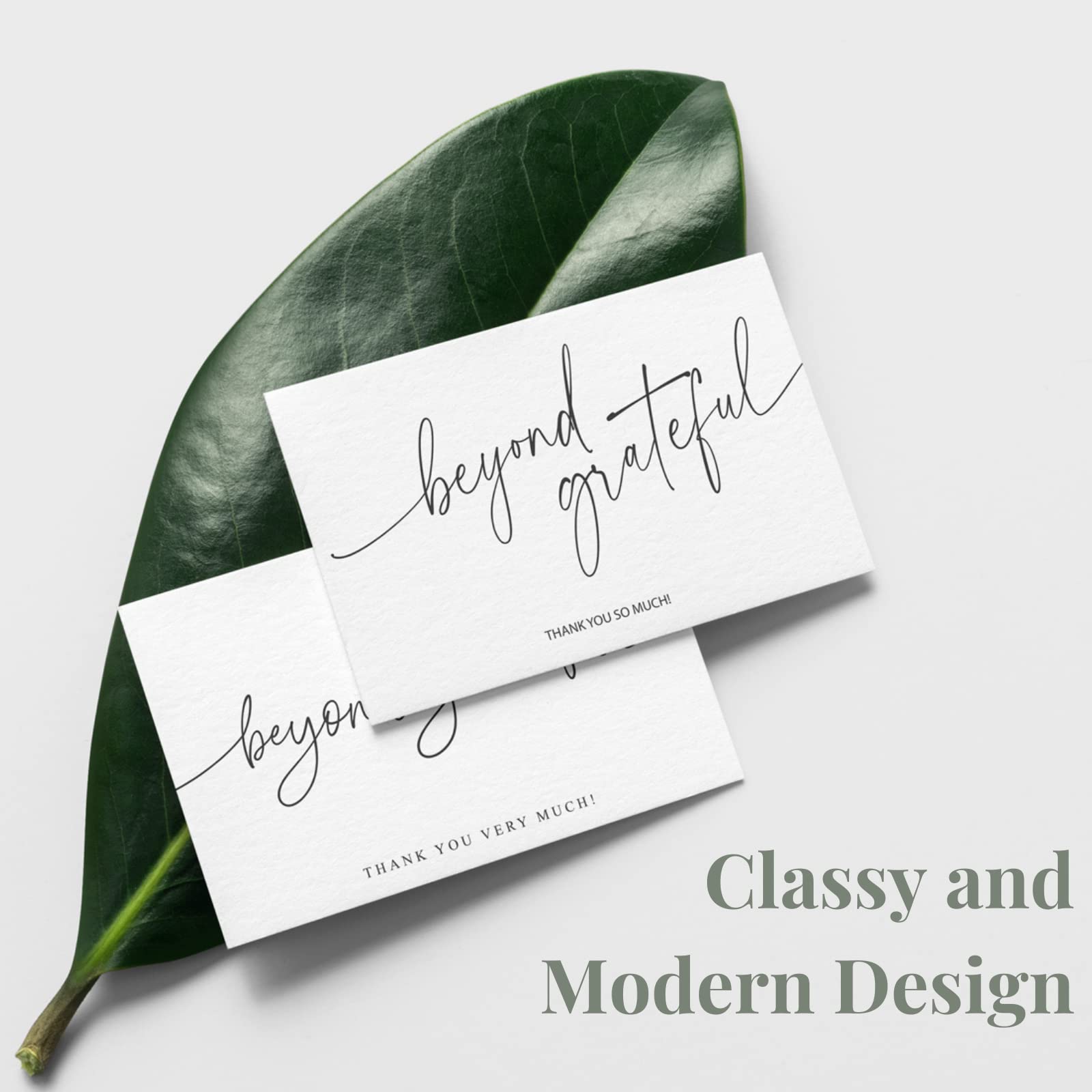 100 Pack Thank You Cards with Kraft Envelopes & Stickers - 4x6 Inch Minimalist Greeting Cards for Business, Baby Shower, Wedding, Graduation - Perfect for Expressing Gratitude in Professional & Personal Occasions