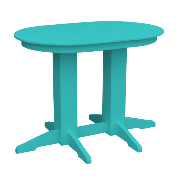 Modern Oval Counter Table for Kitchen & Bar - Stylish Dining & Entertaining Solution - Perfect for Breakfast Nook, Kitchen Island or Home Bar Setup