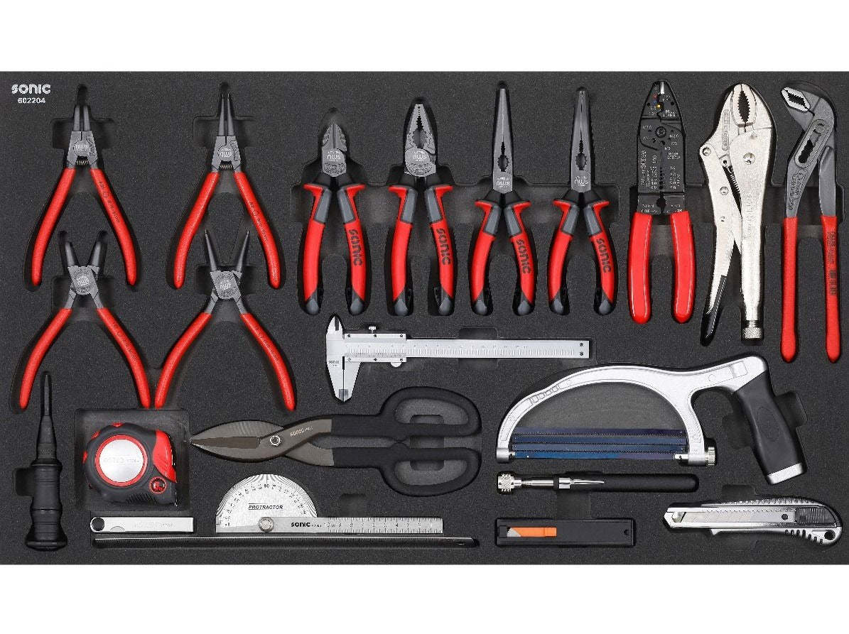 22-Piece Sonic Foam System Plier and Cutting Tool Set - Large 34