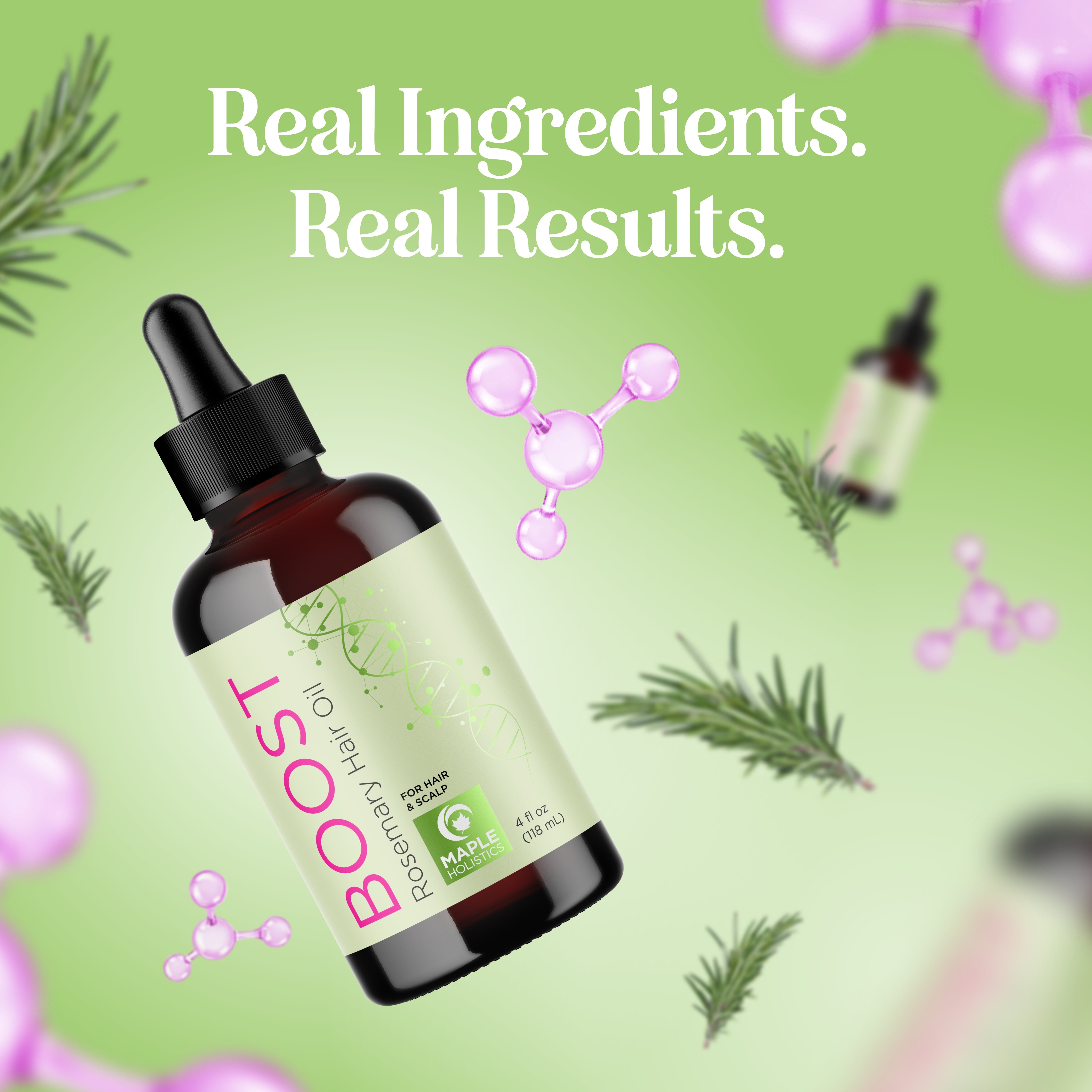 BOOST Rosemary Hair Oil for Hair Growth & Thickness - Natural Scalp Treatment for Dry, Damaged Hair - Perfect for Daily Use & Styling