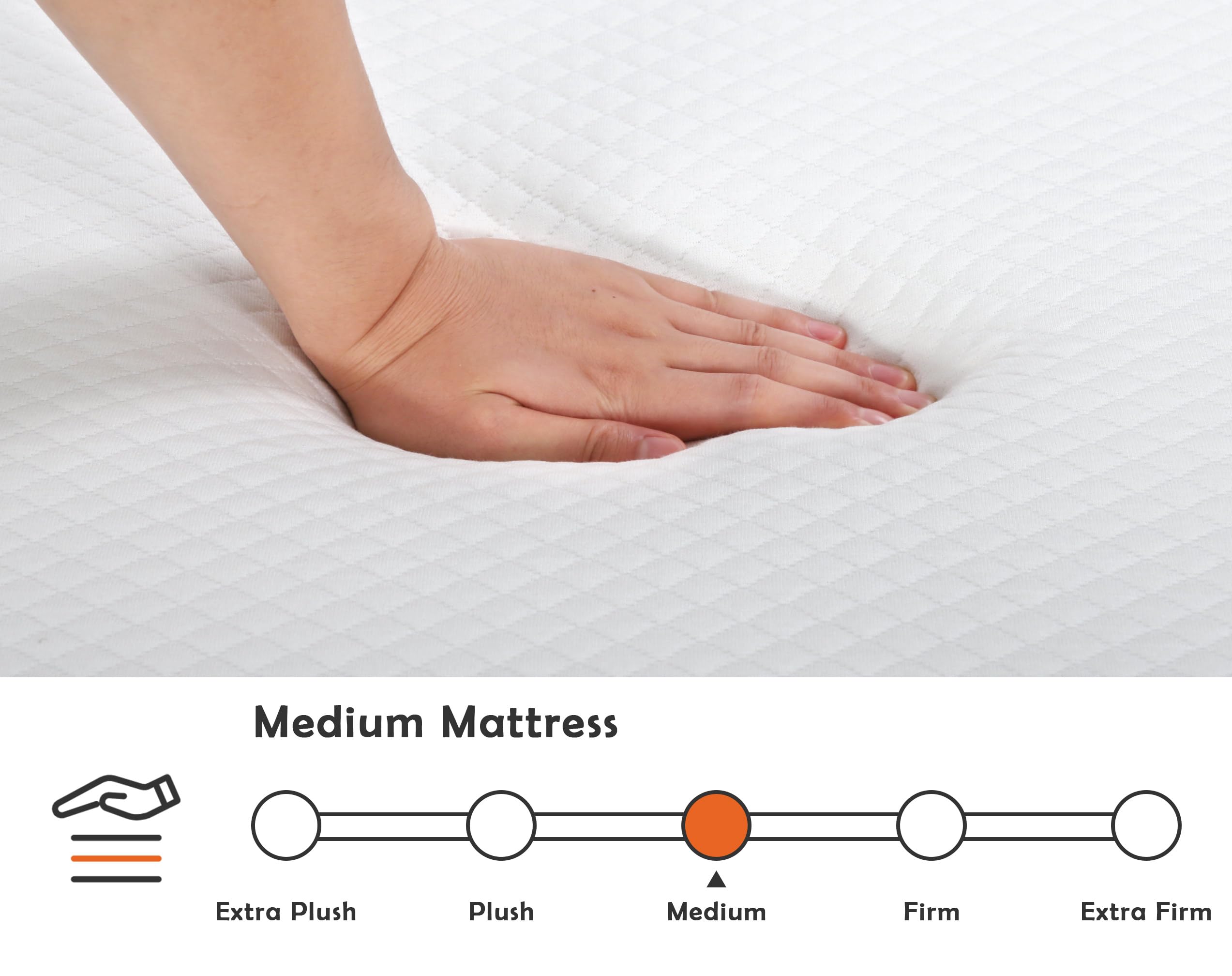 5/6/8/10/12 Inch Twin Size Cooling Gel Memory Foam Mattress with Cover - Green Tea Infused, Medium Firm Support for Pressure Relief & Cool Sleep, CertiPUR-US Certified Bed in a Box - Perfect for Guest Rooms, Dorms, RVs & Hot Sleepers