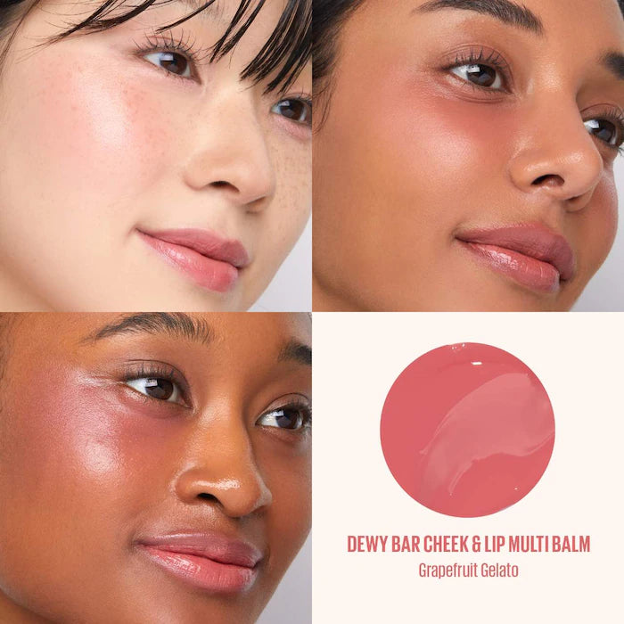 Kaja Dewy Bar Lip & Cheek Balm - Natural Blush & Tint for Lips & Cheeks | Vegan, Cruelty-Free Makeup | Perfect for Everyday Glow & On-The-Go Touch Ups