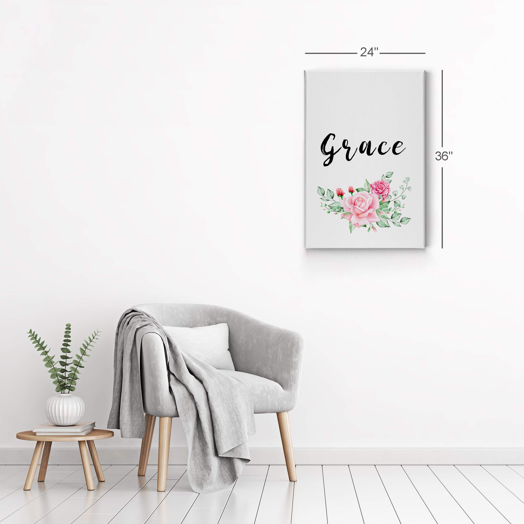 Bible Verse Wall Art - Christian Canvas Print 36x24 - Inspirational Gift for Home & Church
