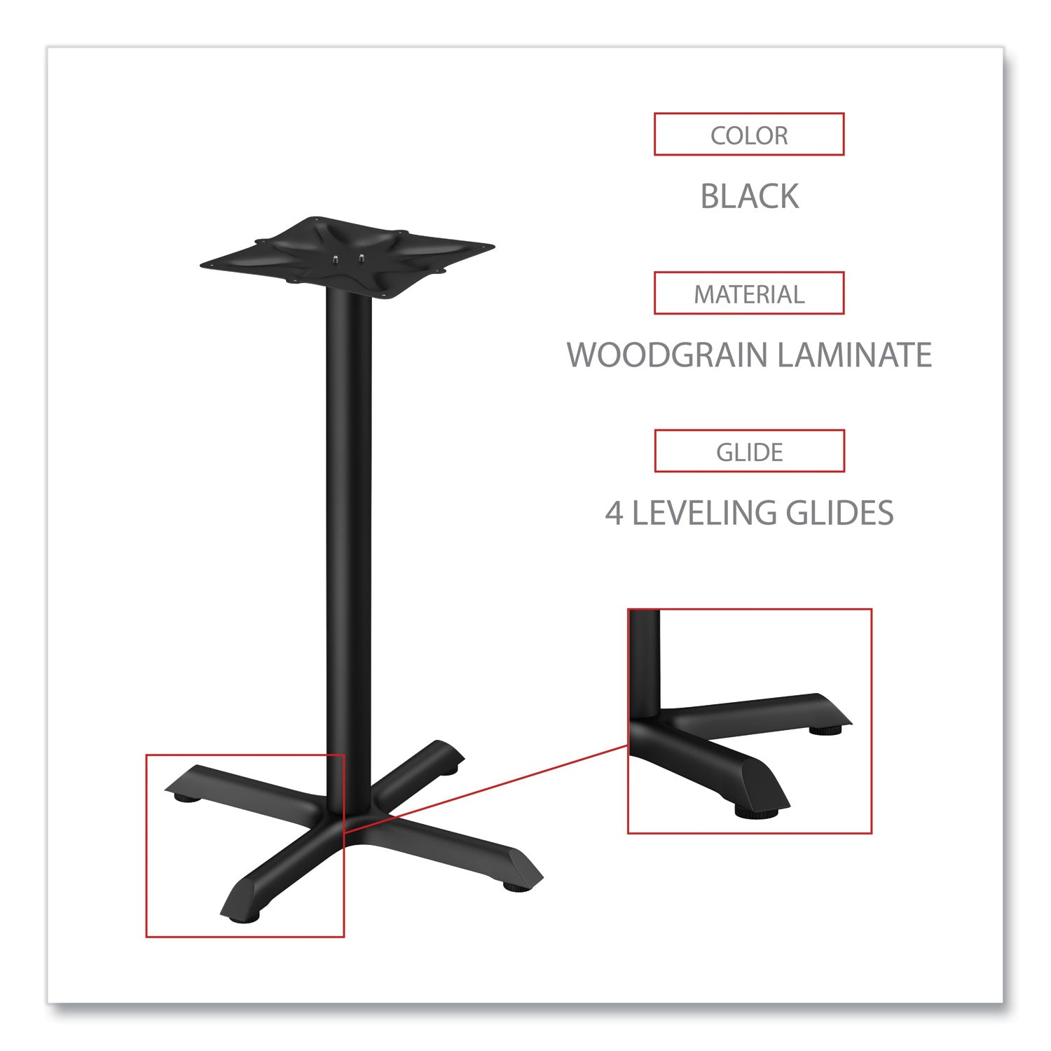 Alera Hospitality Series Single Column Base - 27.5