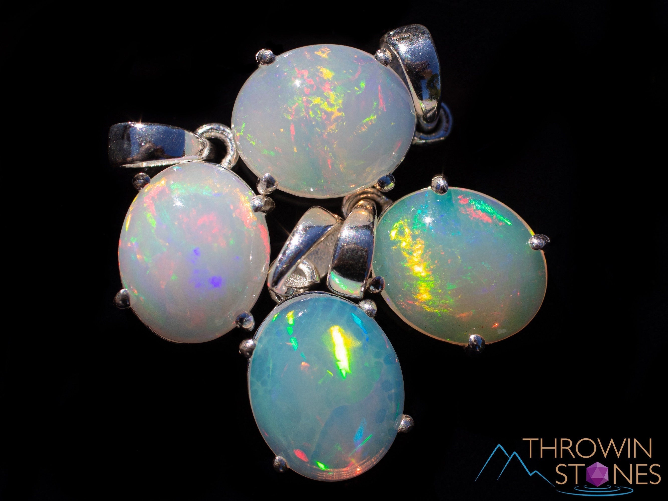 Opal Pendant Necklace - Sterling Silver Oval Welo Opal Cabochon Birthstone Jewelry (E1934) | Perfect for Gifts, Birthdays & Special Occasions