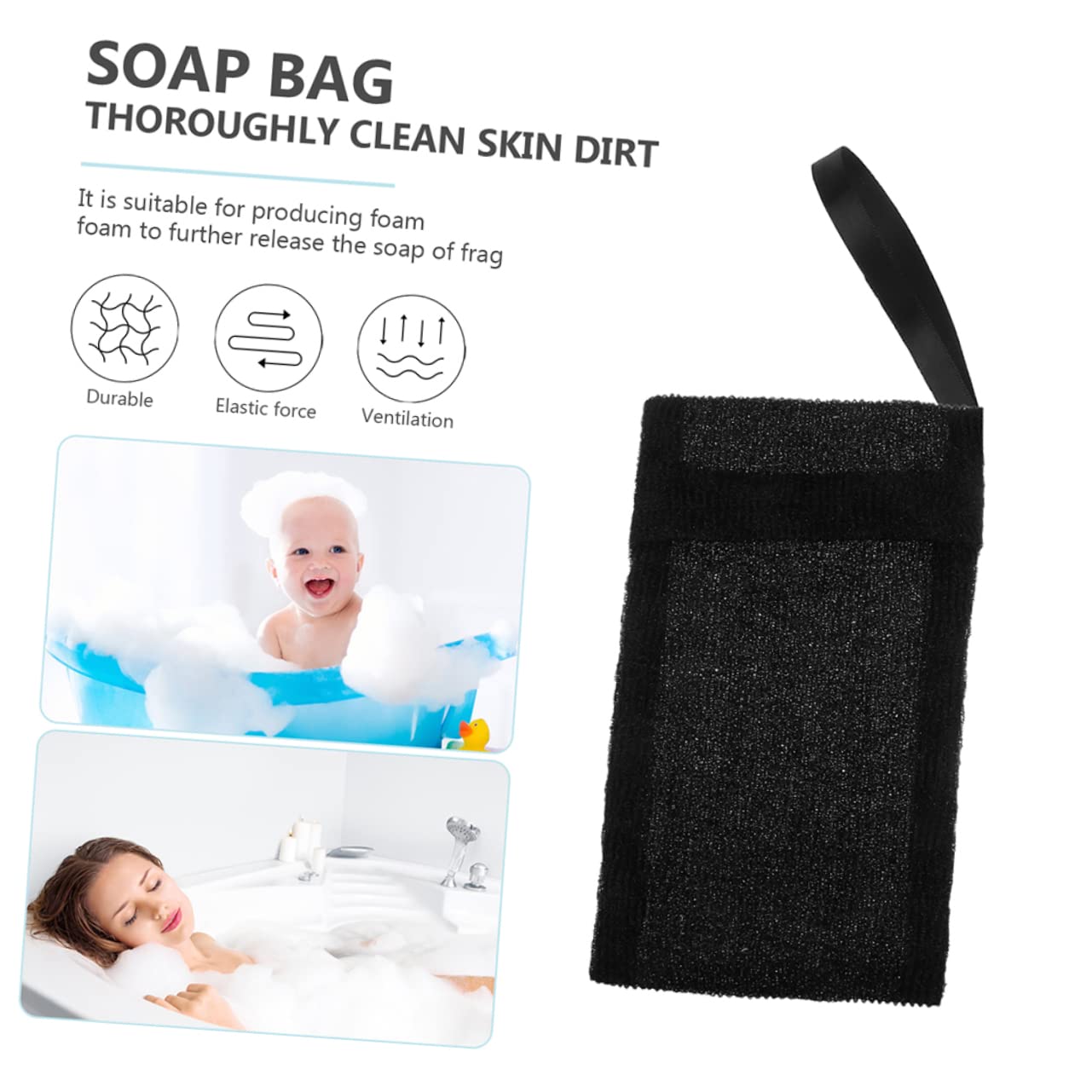 Efficient Bubble Maker 4-Pack Soap Sacks - Gentle Skin-Friendly Bar Soap Storage Bags with Drawstring for Travel & Daily Bathing | Perfect for Shower, Spa, Camping & Gift Giving