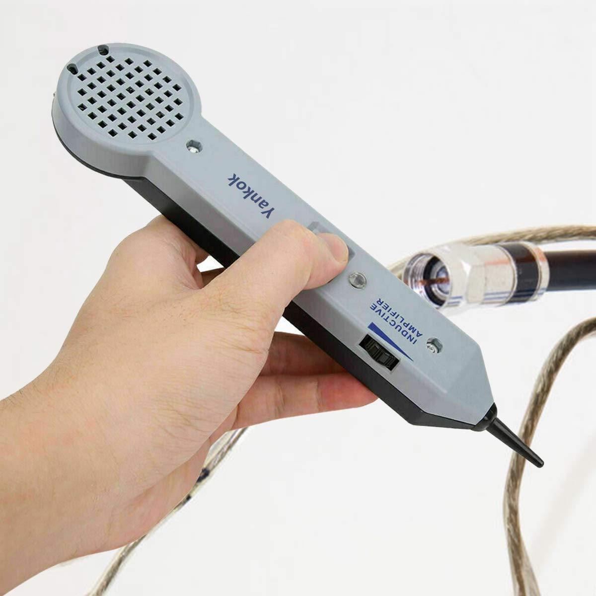 200EP Tone Probe with 77HP Generator Kit - Professional Inductive Amplifier Wire & Cable Tracer for Locating Single Conductors, Underground Cables - Built-in LED Flashlight, Headset Jack & User Manual - Ideal for Electricians, Network Technicians & DIY Home Wiring Projects