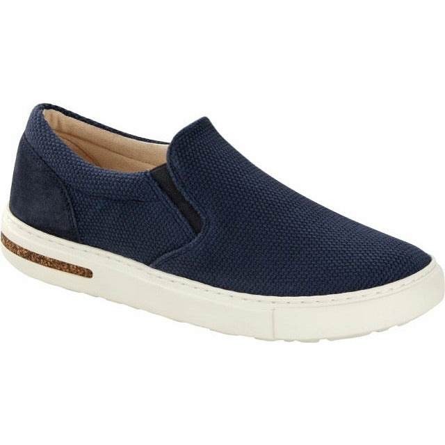 Birkenstock Oswego Canvas Suede Sandals for Men & Women - Comfortable Midnight Blue Casual Shoes for Walking, Travel & Outdoor Activities