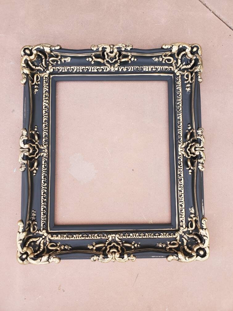 20x24 Picture Frame - Black Gold Victorian Style Photo Frame with Elegant Design for Wall Decor, Living Room, Bedroom & Office Display