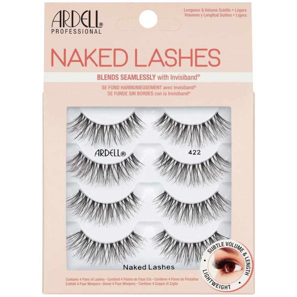 Ardell Naked Lashes #422 - 4 Pack Natural False Eyelashes for Everyday Wear & Special Occasions