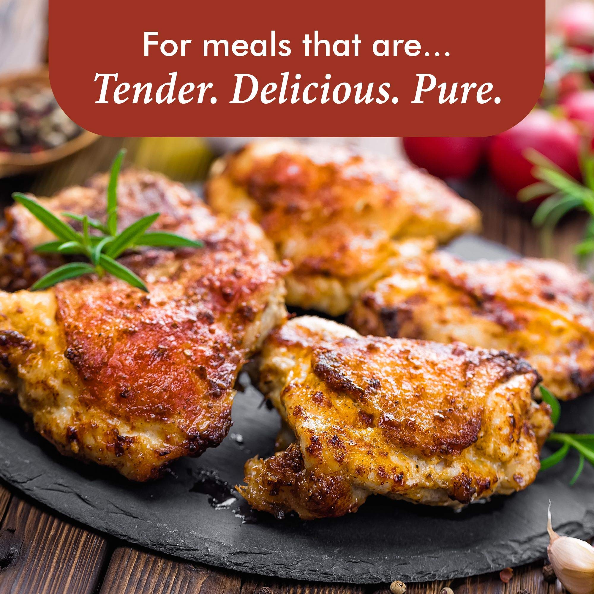 Certified Organic Free Range Chicken Thighs with Bone and Skin - Glatt Kosher, Non-GMO, 8.75-9.25 lbs (Approx. 20 Pieces) - Perfect for Grilling, Roasting, and Family Dinners