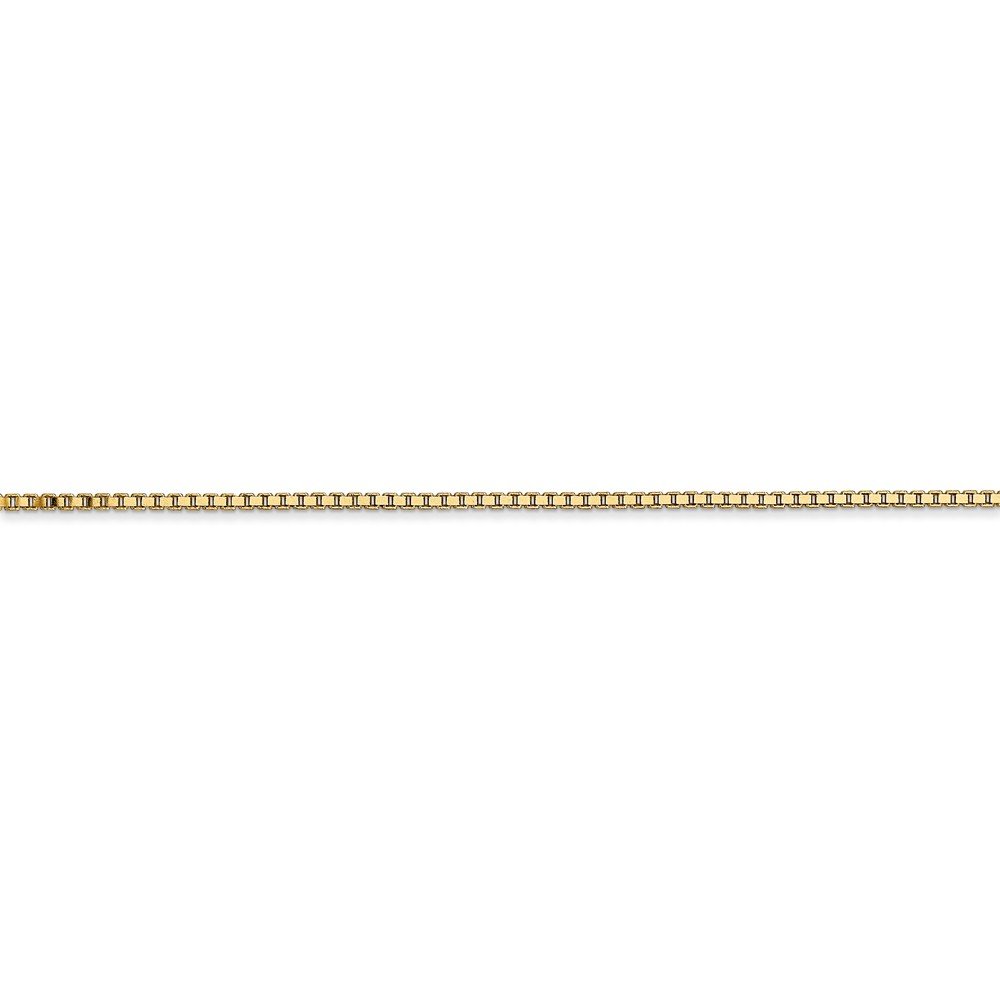 14K Solid Yellow Gold 1.1mm Box Chain Necklace with Lobster Clasp - Dainty Minimalist Jewelry for Women, Perfect for Layering, Everyday Wear & Special Occasions