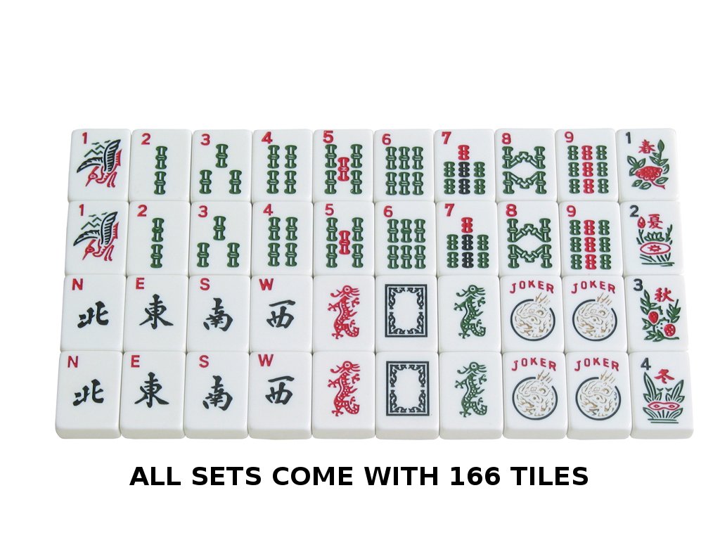 Premium American Mahjong Set with White Tiles, Pusher Arms & Durable Aluminum Case - Classic Black Design for Family Game Nights, Parties & Casino-Themed Events