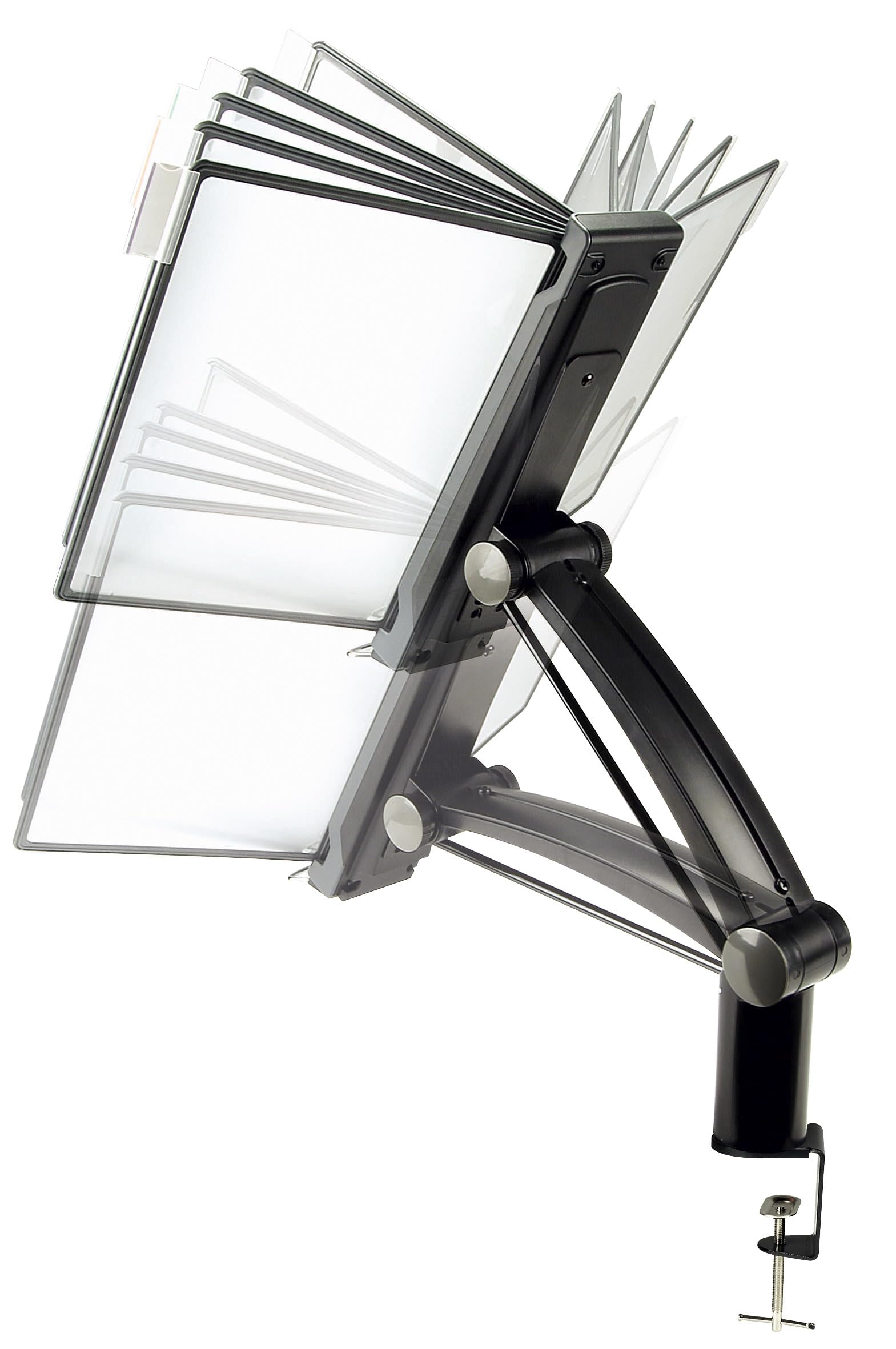 Aidata FDS010L Black Flex Arm Reference Organizer - Adjustable Document Holder (27