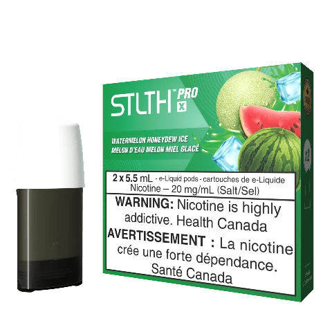 STLTH PRO X Pods - Watermelon Honeydew Ice Flavor - 5.5mL Vape Refill Cartridges for Smooth & Refreshing Vaping Experience | Perfect for On-the-Go Use & Social Relaxation
