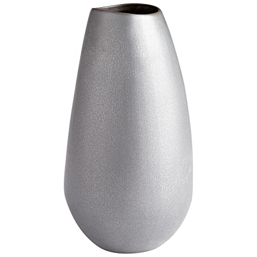 Cyan Design 10527 Sharp Slate 12 Inch Modern Ceramic Vase - Perfect for Home Decor, Wedding Centerpieces & Office Tabletop Arrangements