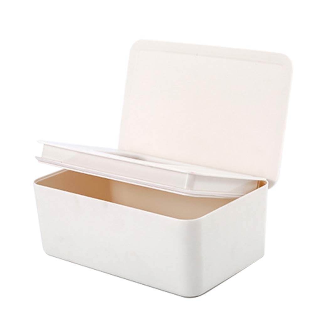 Huhudde Wet Wipes Dispenser with Lid - Desktop Tissue Box Holder for Baby Wipes, Napkins & Paper Towels | Perfect for Nursery, Office, Kitchen & Bathroom Organization