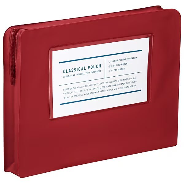 Premium KOKUYO Classic Pouch - Stylish & Durable Zippered Pouch for School, Office, Travel & Everyday Use - Perfect for Organizing Pens, Cosmetics & Small Essentials