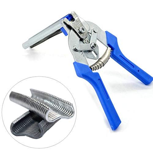 Heavy Duty Hog Ring Plier Tool Kit with 600 M Clips & Staples - Poultry Cage Wire Fencing Tool for Chicken Coop, Bird Aviary, and Animal Pen Construction