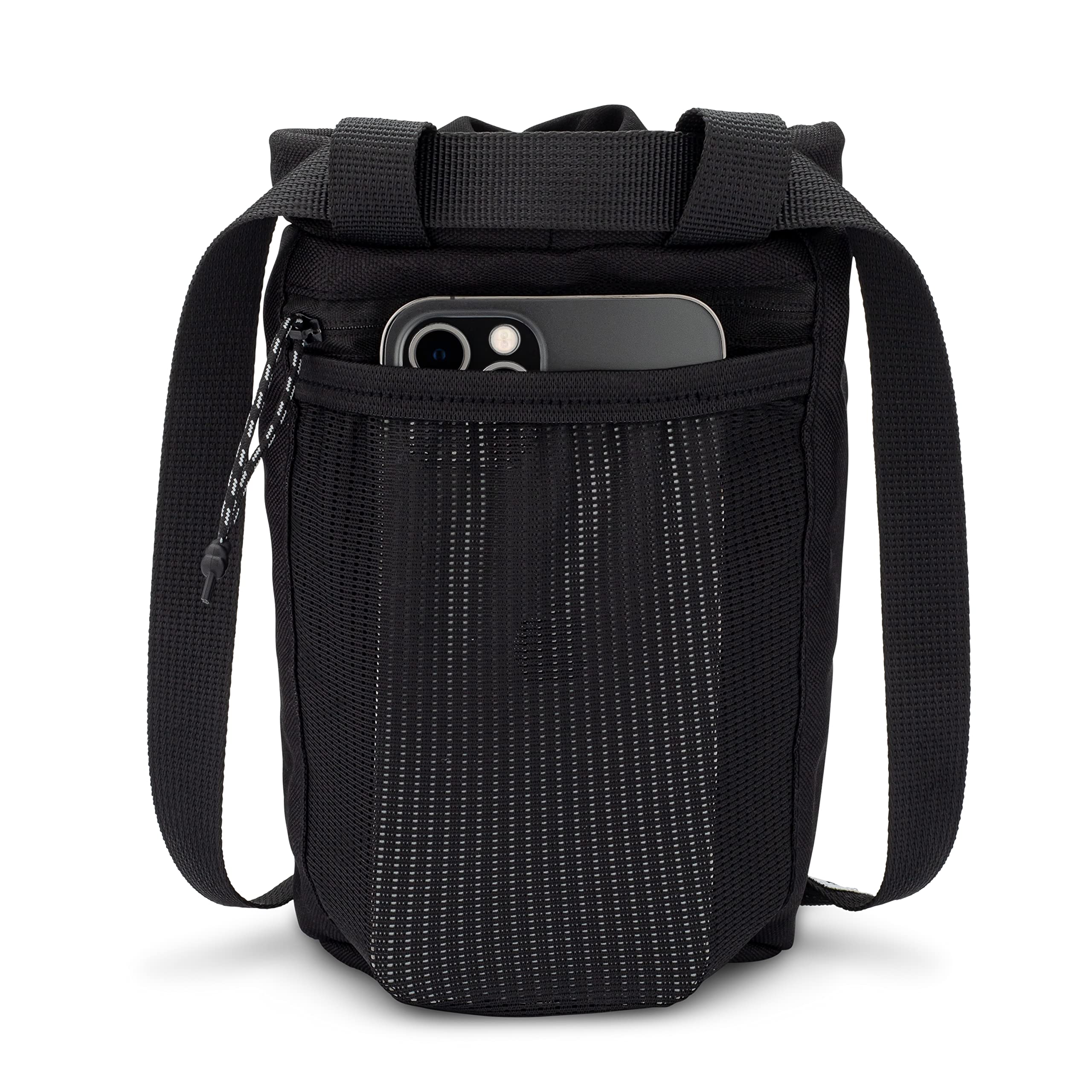 Premium Rock Climbing Chalk Bag with Quick-Clip Belt & Zippered Pockets - Durable Bouldering Chalk Bucket for Indoor/Outdoor Climbing, Gym Training & Mountain Adventures
