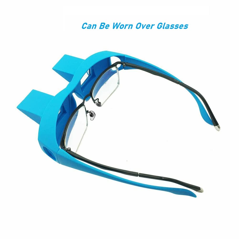 90 Degree Prism Glasses for Reading & Watching TV in Bed or Sofa - Horizontal Lazy Eyeglasses for Myopia & Presbyopia Relief - Unisex Comfortable Prism Spectacles (Perfect for Relaxing, Reading Books, Watching Movies While Lying Down)