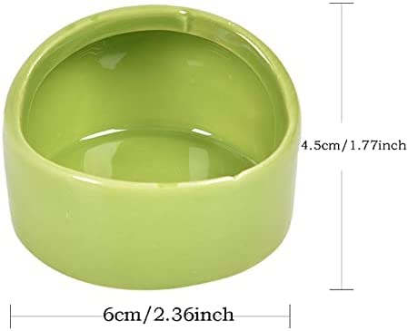 3 Pcs Ceramic Hamster Food and Water Bowls - No Spill, No Turnover Small Pet Dishes for Hamsters, Guinea Pigs, Hedgehogs, Gerbils, and Rodents (Blue, Pink, White) - Perfect for Cage Feeding and Easy Cleaning