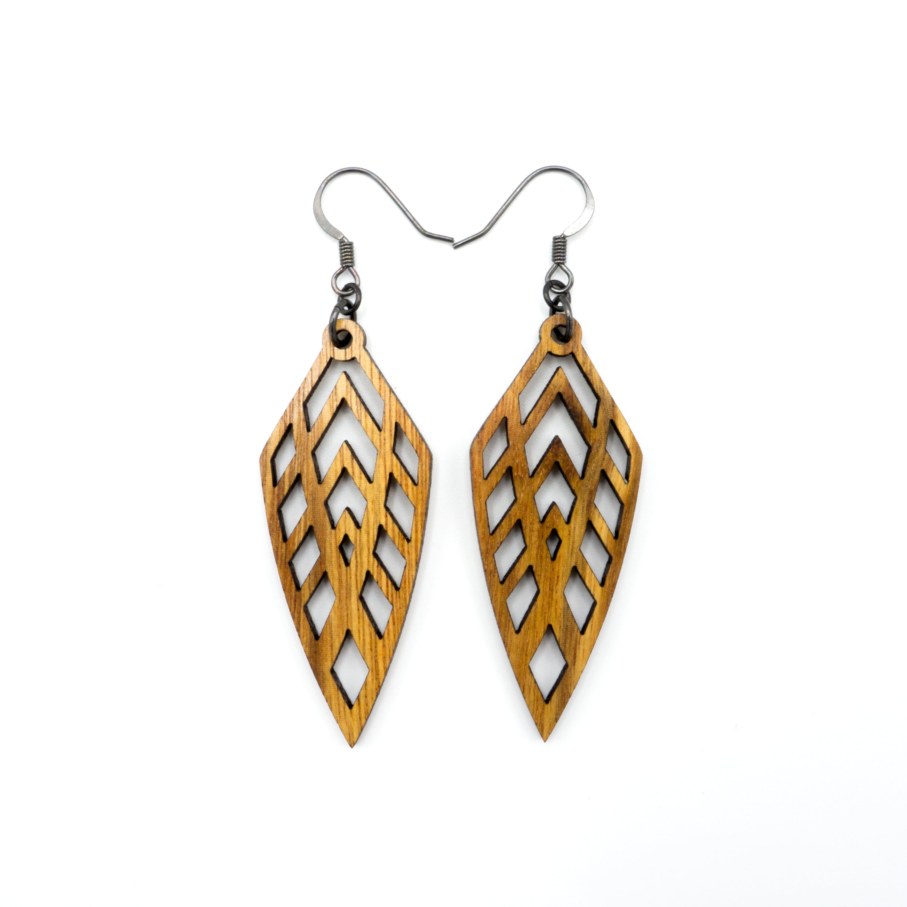 Arrowhead 02 [S] Canarywood Wooden Earrings - Handcrafted Boho Chic Dangle Earrings for Women | Perfect for Festivals, Weddings & Everyday Wear
